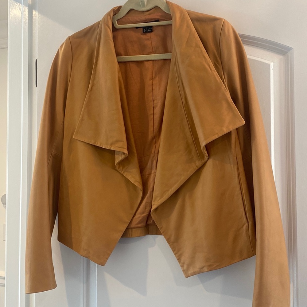 Theory Lamb Draped Leather Jacket